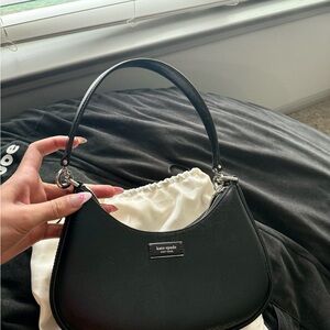 BRAND NEW Kate Spade Black Shoulder Bag Modern Minimalist Design